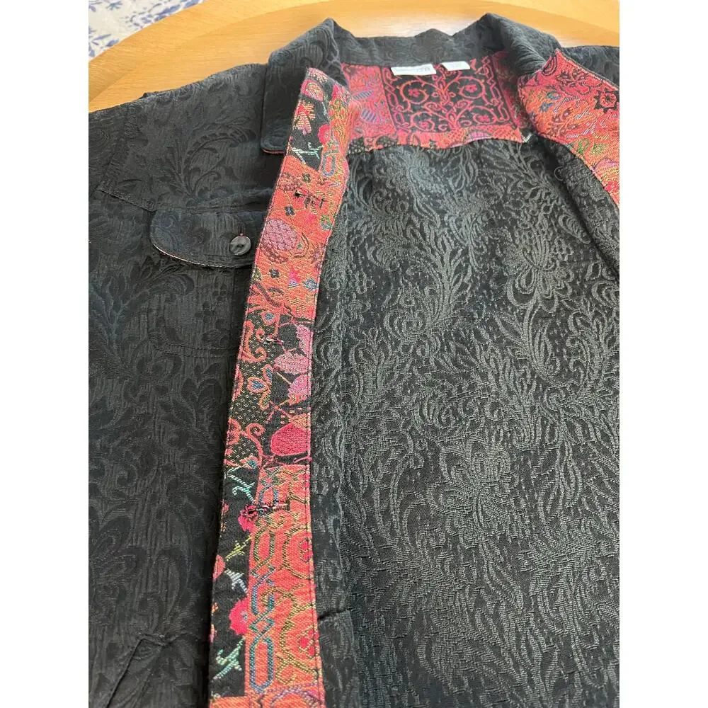 Chico's | Size 3 (XL) Tapestry Jacket Black